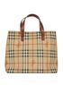 Burberry Logo Check Shopping Tote, back view